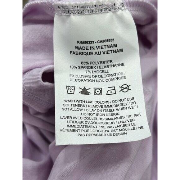 Nike Womens Twist Cropped Top Short Sleeve Crew Neck Swoosh Logo Purple Size 3X - Picture 7 of 10